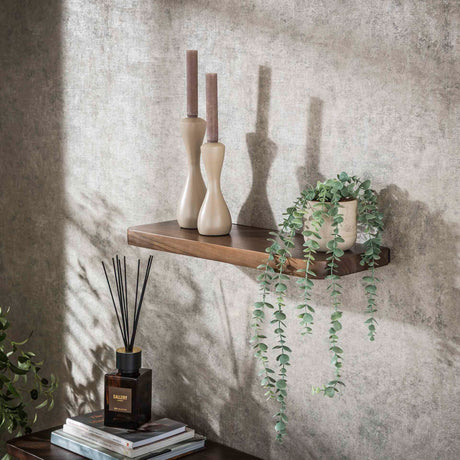 Wandplanken - Wandplank Noa 60 cm Massief Acaciahout Drift Brown - Dimehouse