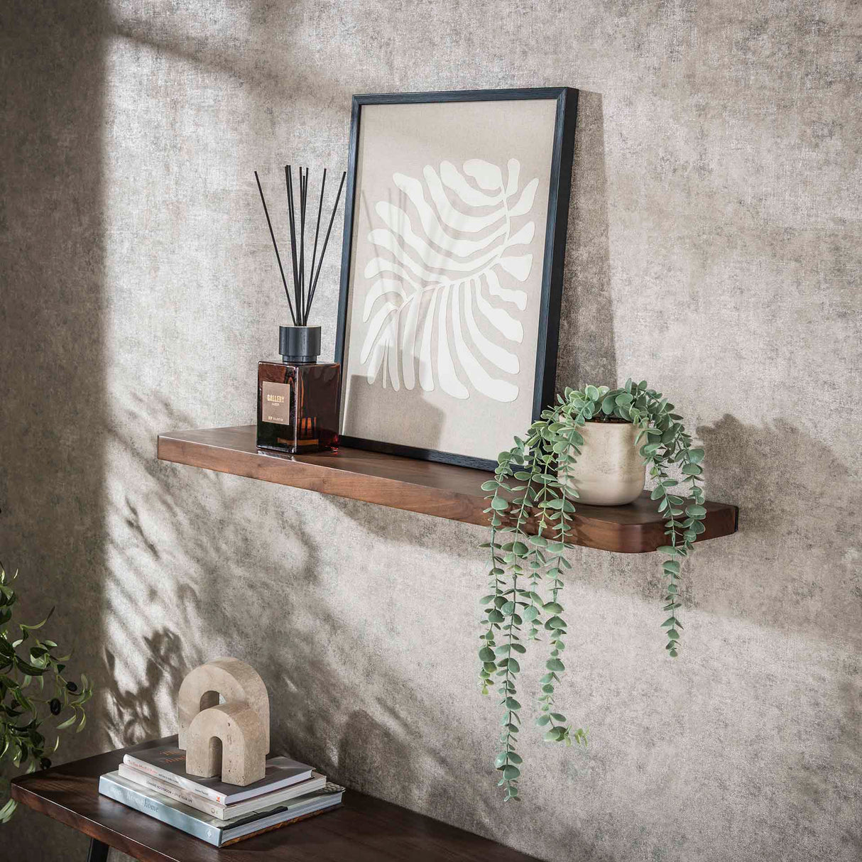 Wandplanken - Wandplank Noa 90 cm Massief Acaciahout Drift Brown - Dimehouse