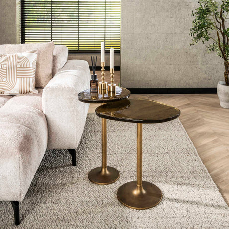 Bijzettafels - Bijzettafel Aurum Antiek Goud 60 cm - Dimehouse