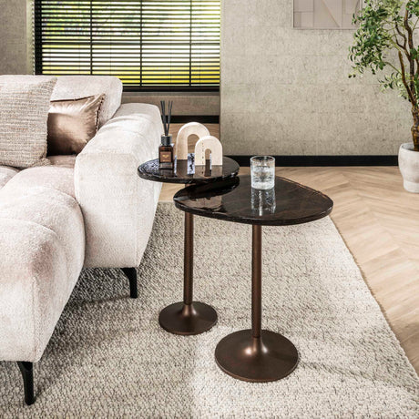 Bijzettafels - Bijzettafel Aurum Antiek Koper 55 cm - Dimehouse