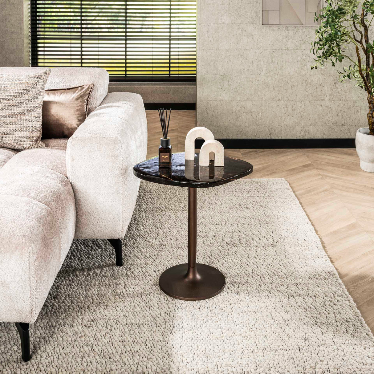 Bijzettafels - Bijzettafel Aurum Antiek Koper 50 cm - Dimehouse