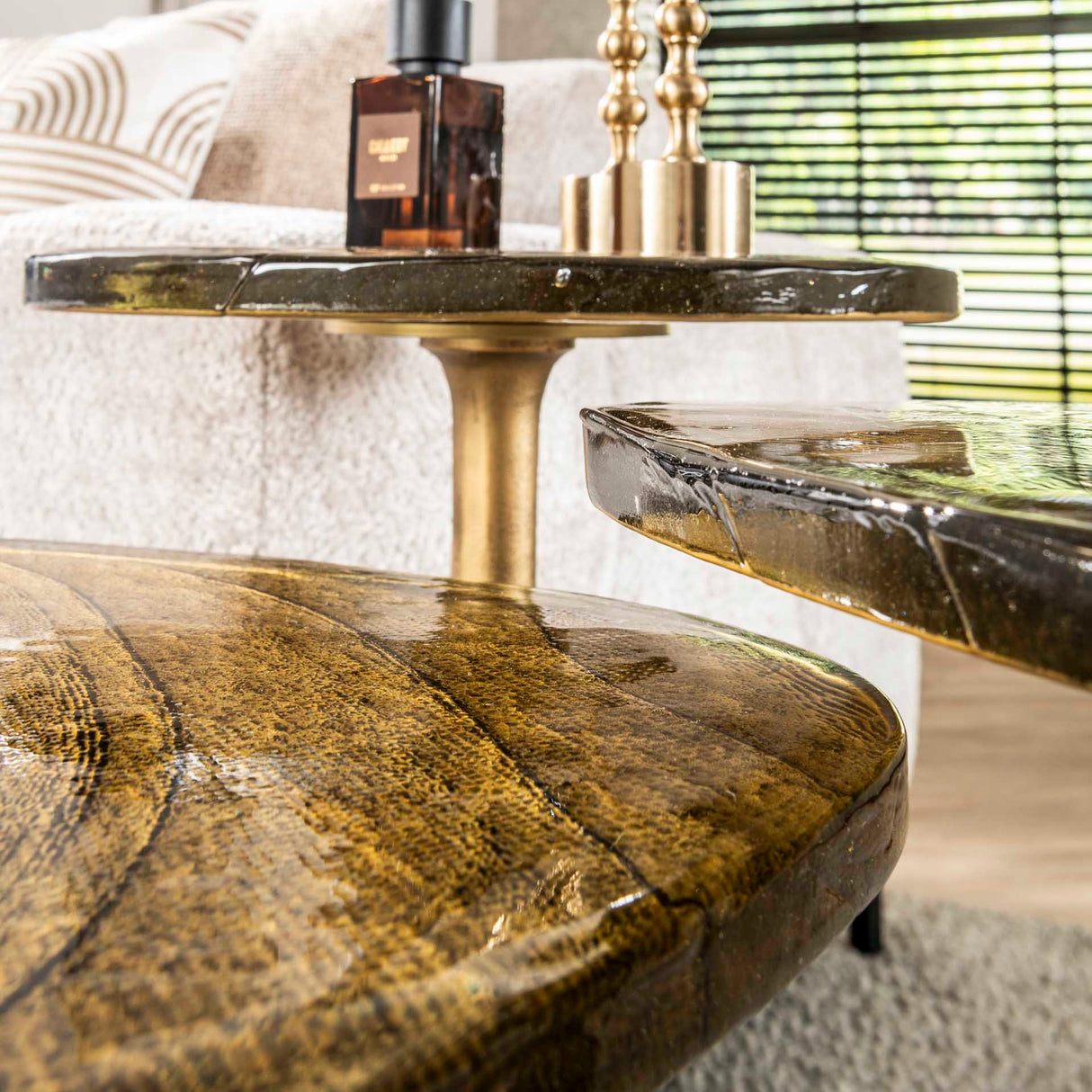 Bijzettafels - Bijzettafel Aurum Antiek Goud 50 cm - Dimehouse