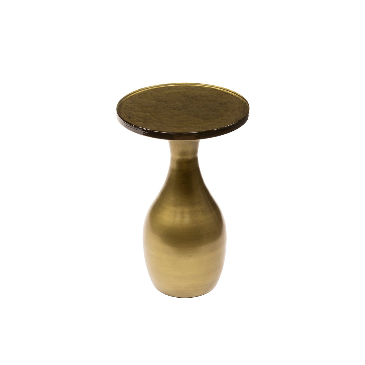 Bijzettafels - Bijzettafel Vesto Druppelvorm Antiek Goud 45 cm - Dimehouse