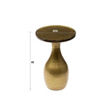 Bijzettafels - Bijzettafel Vesto Druppelvorm Antiek Goud 45 cm - Dimehouse