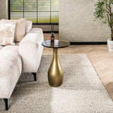 Bijzettafels - Bijzettafel Vesto Druppelvorm Antiek Goud 60 cm - Dimehouse
