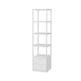 Boekenkasten - Boekenkast Robbins White Wit Melamine 39x160x39 cm - Dimehouse