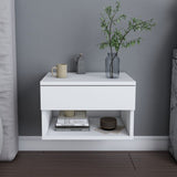 Nachtkastjes - Nachtkastje Jamot Wit Melamine 44,6x31,9x31,9 cm - Dimehouse
