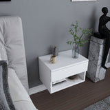 Nachtkastjes - Nachtkastje Jamot Wit Melamine 44,6x31,9x31,9 cm - Dimehouse