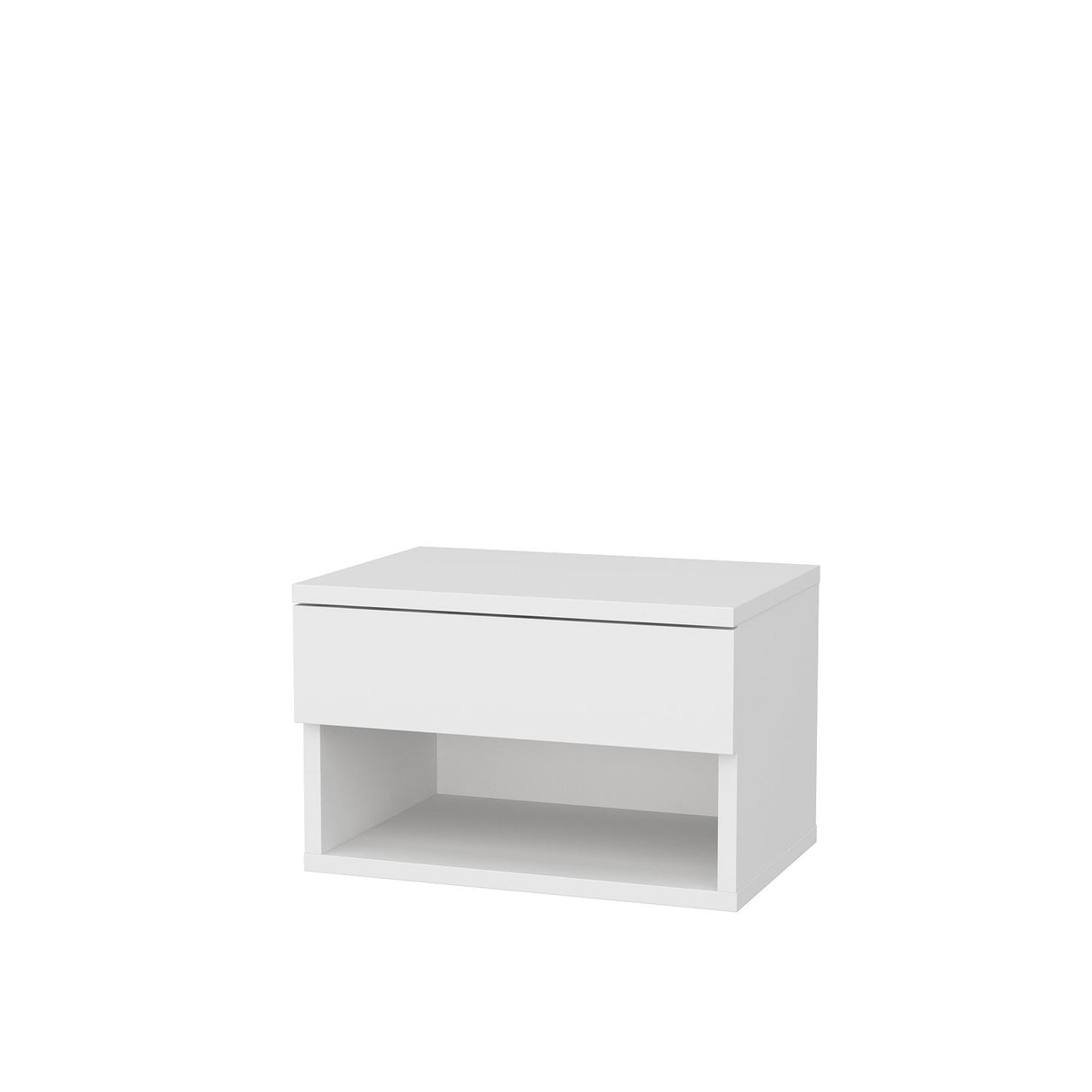 Nachtkastjes - Nachtkastje Jamot Wit Melamine 44,6x31,9x31,9 cm - Dimehouse