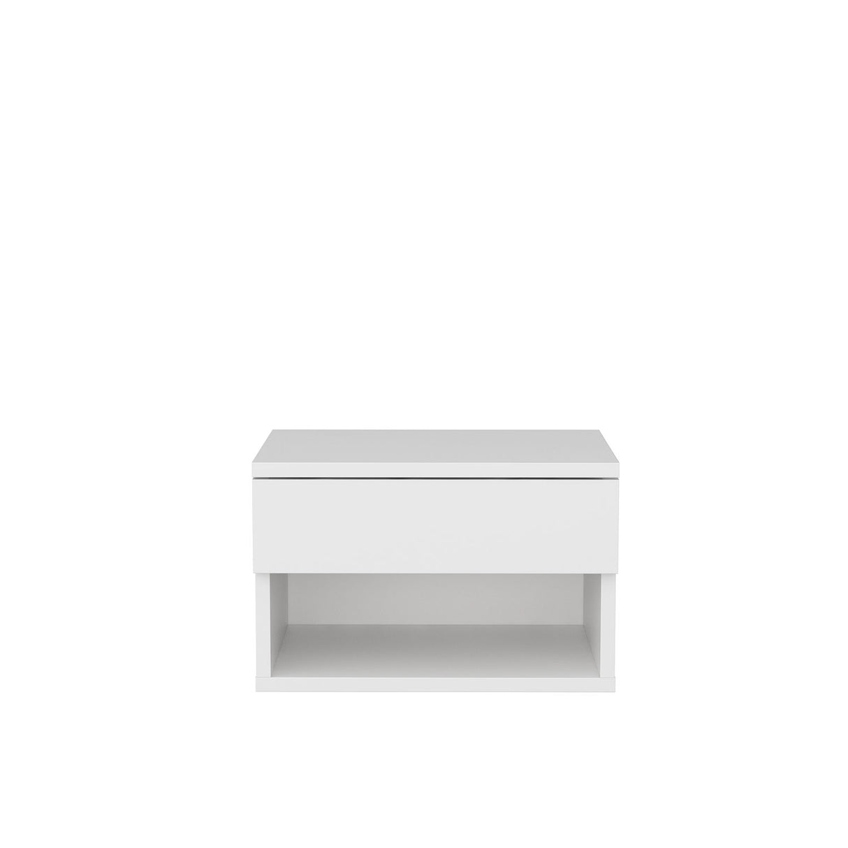 Nachtkastjes - Nachtkastje Jamot Wit Melamine 44,6x31,9x31,9 cm - Dimehouse