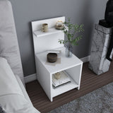 Ullman Nachttisch weiß 35,6 x 37,4 x 72 cm Melaminbeschichteter Holzverbundstoff