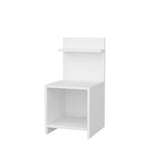 Ullman Nachttisch weiß 35,6 x 37,4 x 72 cm Melaminbeschichteter Holzverbundstoff