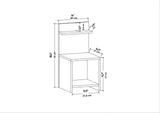 Ullman Beistellschrank Anthrazit 72 cm Melaminbeschichtete Möbelplatte