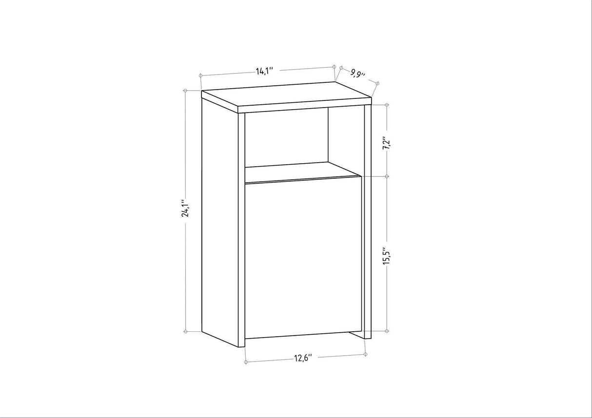 Carlin Nachttisch Eichenoptik 36 cm Melaminbeschichtetes Möbelholz