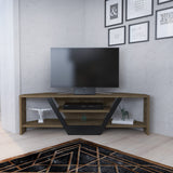 Sares TV-Schrank Eichenoptik schwarz 120 cm Alte Eichenoptik, schwarz Melaminbeschichteter Holzverbundstoff