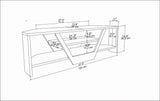 Sares TV-Schrank weiß-schwarz 120 cm Weiß, schwarz melaminbeschichteter Holzverbundstoff