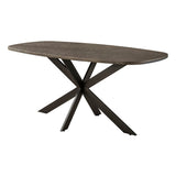 Eettafels - Eettafel Deens Ovaal Virello Brons Liquid Metal 180 cm - Dimehouse