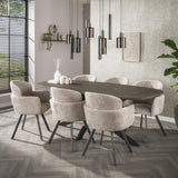 Eettafels - Eettafel Deens Ovaal Virello Brons Liquid Metal 215 cm - Dimehouse