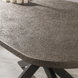 Eettafels - Eettafel Deens Ovaal Virello Brons Liquid Metal 215 cm - Dimehouse