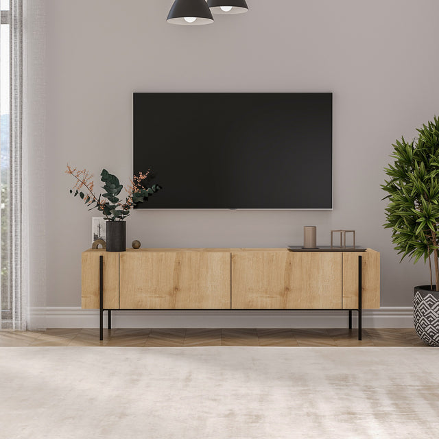 Herman TV-Möbel Sapphire Eichenoptik 160 cm Geprägtes Holzkomposit