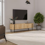 Herman TV-Möbel Sapphire Eichenoptik 160 cm Geprägtes Holzkomposit