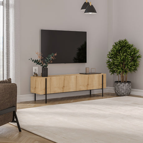 Herman TV-Möbel Sapphire Eichenoptik 160 cm Geprägtes Holzkomposit