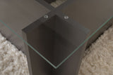 Salontafels - Rechthoekige Moderne Salontafel Vetroni Antraciet - Glas - 105x65 cm - Dimehouse
