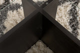 Salontafels - Salontafel Zwart Hout Melamine Glas Opal 105x65x30 cm - Dimehouse