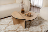 Salontafels - Salontafel Rond 85 cm Naturel Eikenlook Melamine Orin - Dimehouse