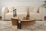 Salontafels - Salontafel Rond 85 cm Naturel Eikenlook Melamine Orin - Dimehouse