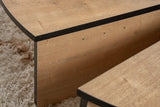 Salontafels - Salontafel Rond 85 cm Naturel Eikenlook Melamine Orin - Dimehouse