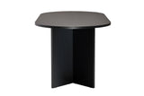 Eettafels - Ovale eettafel Zwart melamine - Japandi - 180x89,5x75 cm - Sota - Dimehouse