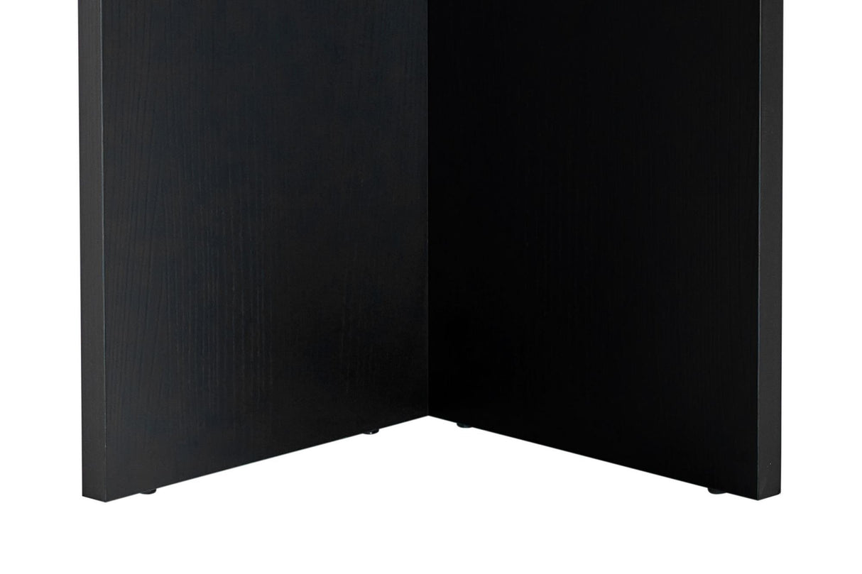 Eettafels - Ovale eettafel Zwart melamine - Japandi - 180x89,5x75 cm - Sota - Dimehouse
