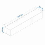 West Wandkonsole weiß 150 cm Melamin-Holzverbundstoff