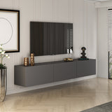 West Wandregal Anthrazit 150 cm Melaminbeschichtetes Holz