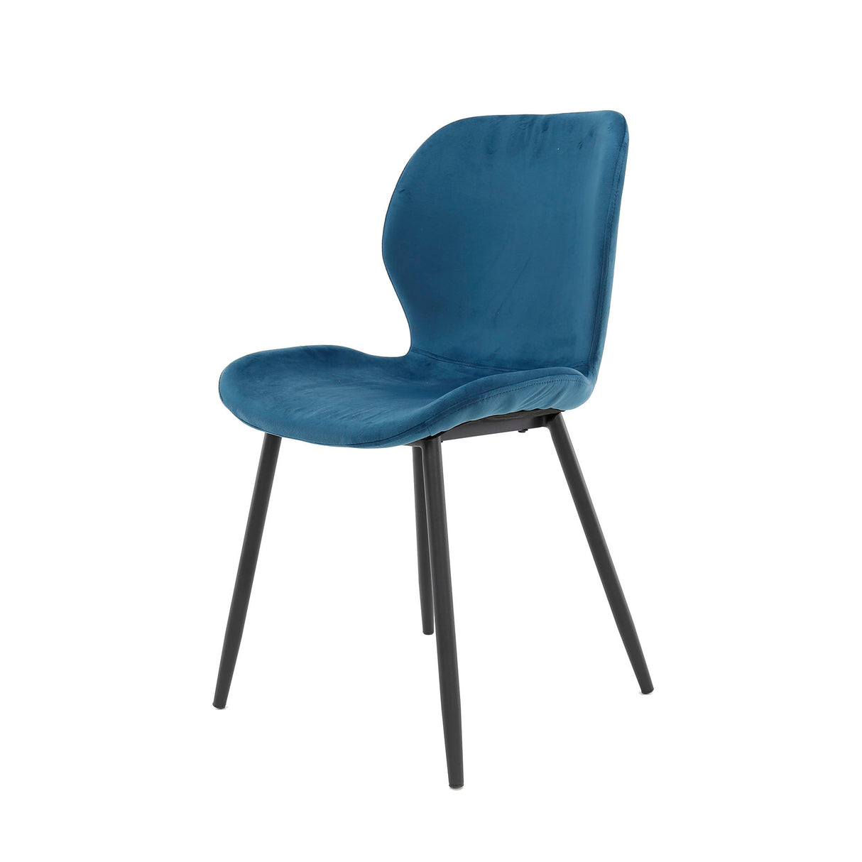 Eetkamerstoelen - Chique Eetkamerstoel Argo Velvet Blauw - Zonder Armleuningen - Dimehouse