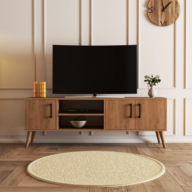 TV Meubels - TV Meubel Exxen Eik Melamine 150x52x34 cm - Dimehouse