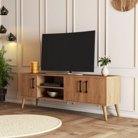 TV Meubels - TV Meubel Exxen Eik Melamine 150x52x34 cm - Dimehouse