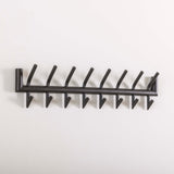 Kapstokken - Kapstok Kym 2x8 Haken Mat Donkergrijs 78 cm - Dimehouse