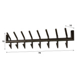 Kapstokken - Kapstok Kym Drift Brown 2x8 Haken 78 cm - Dimehouse