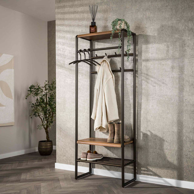 Kapstokken - Garderobemeubel Senna 70 cm Drift brown - Dimehouse