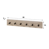 Kapstokken - Kapstok Borea Keramiek travertin 6 haken 60 cm - Dimehouse