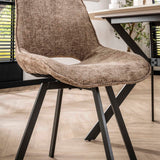 Eetkamerstoelen - Moderne Eetkamerstoel Riviera Rich Champagne Draaibaar Zonder Armleuningen - Dimehouse