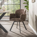 Eetkamerstoelen - Set van 2 Moderne eetkamerstoelen Luma Hoven Rich Taupe - Dimehouse