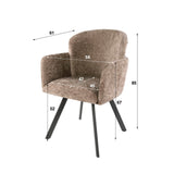 Eetkamerstoelen - Set van 2 Moderne eetkamerstoelen Luma Hoven Rich Champagne - Dimehouse