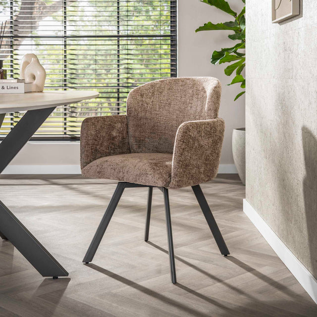 Eetkamerstoelen - Set van 2 Moderne eetkamerstoelen Luma Hoven Rich Champagne - Dimehouse
