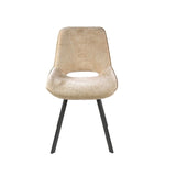 Eetkamerstoelen - Set van 4 Eetkamerstoelen Avero draaibaar Jaroq zand - Dimehouse