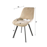 Eetkamerstoelen - Set van 4 Eetkamerstoelen Avero draaibaar Jaroq zand - Dimehouse