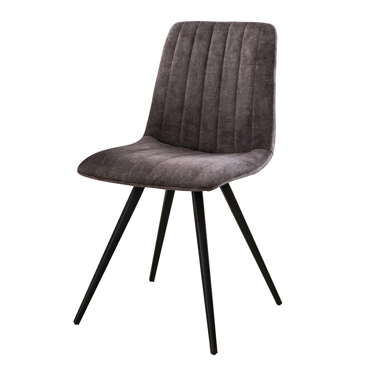Eetkamerstoelen - Eetkamerstoel Sadie Velvet Grijs - Zonder Armleuningen - Dimehouse