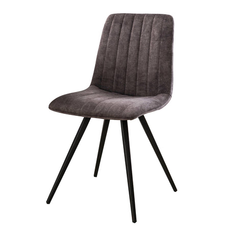Eetkamerstoelen - Eetkamerstoel Sadie Velvet Grijs - Zonder Armleuningen - Dimehouse